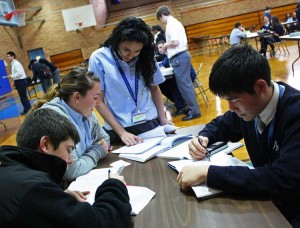 Students Studying for the Math Regents