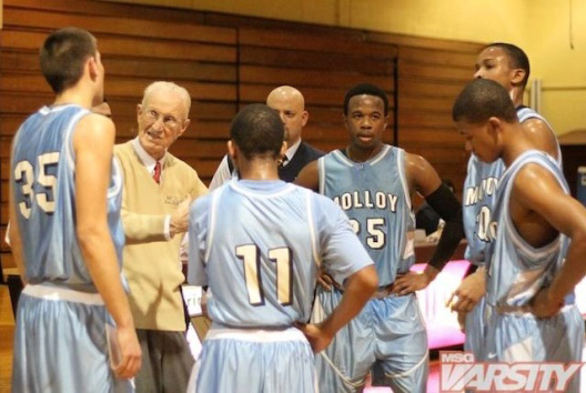 Coach Curran In The Huddle With The Stanners During Wednesday's Game