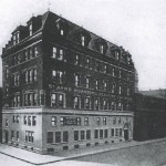 An early photo of the exterior of St. Ann's Academy. Most likely early 1900's considering no subway stop is installed yet.