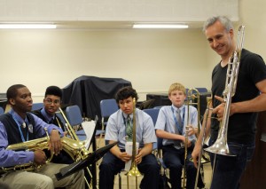 Professional musician Amadis Dunkel guest lectured at Molloy on October.