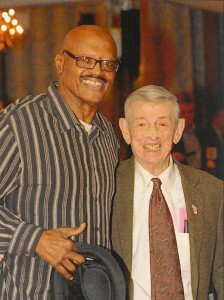 Willie Hall '58 with Lou Carnesecca '43