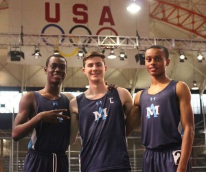 L-R: Oluwatomide Alao ’17, Liam Rock '16, and Joshua Titus '18.