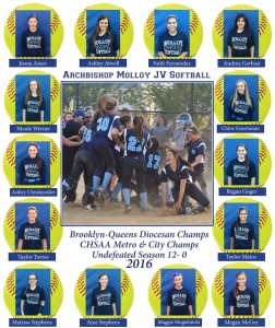 Molloy's 2015-16 JV Softball Champs