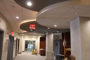 Renovations in Molloy's main lobby are nearly complete.