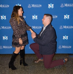 Nicole Savva '06 and Robert Browne '06 reenact their engagement.