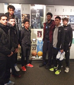Boys Varsity Basketball team at the Naismith Basketball Hall of Fame.